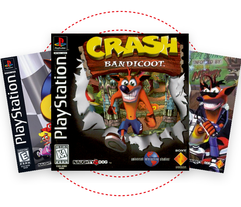 Carátulas de juegos de Crash Bandicoot