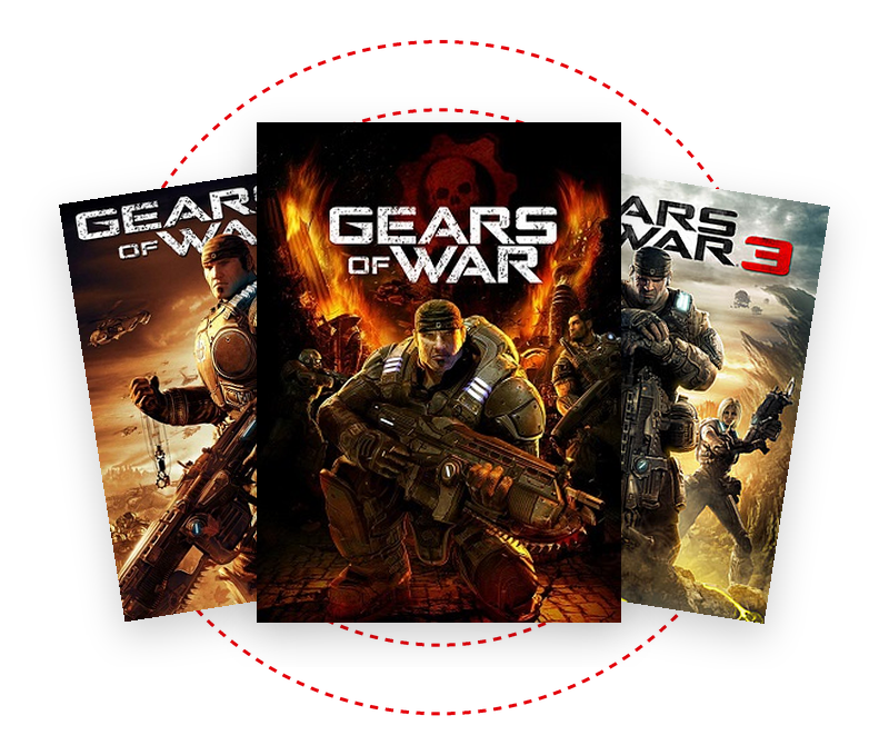Carátulas de juegos de Gears of War