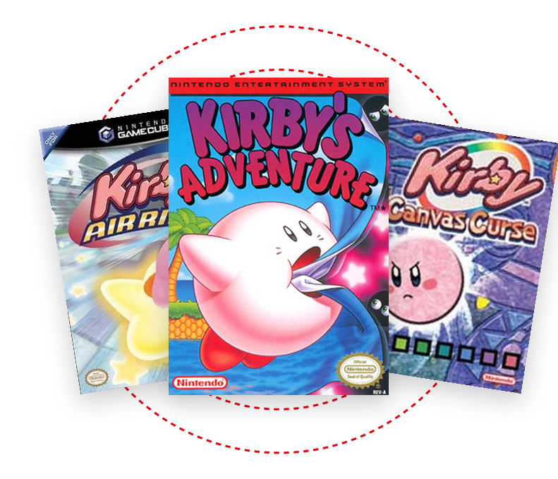 Carátulas de juegos de Kirby