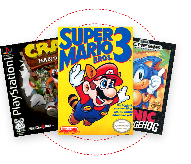 Carátulas de juegos de consolas retro