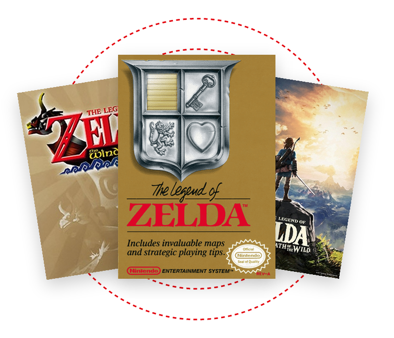 Carátulas de juegos de The Legend of Zelda