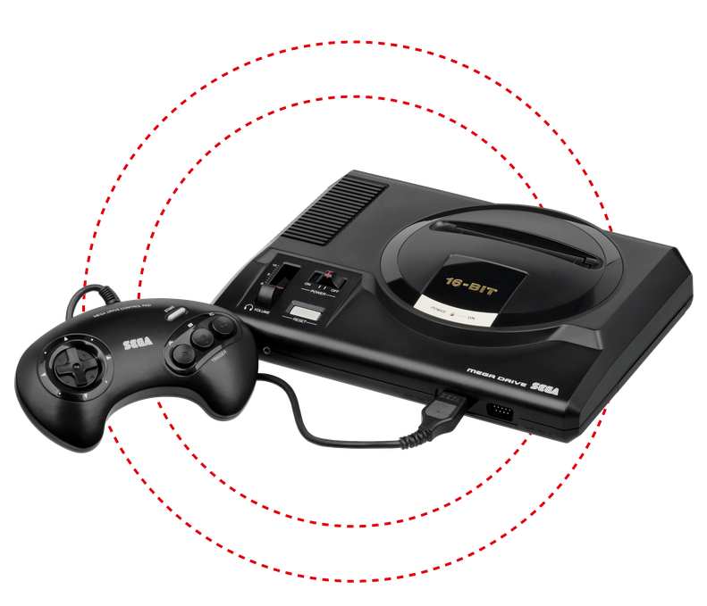 Consola SEGA Mega Drive con mando