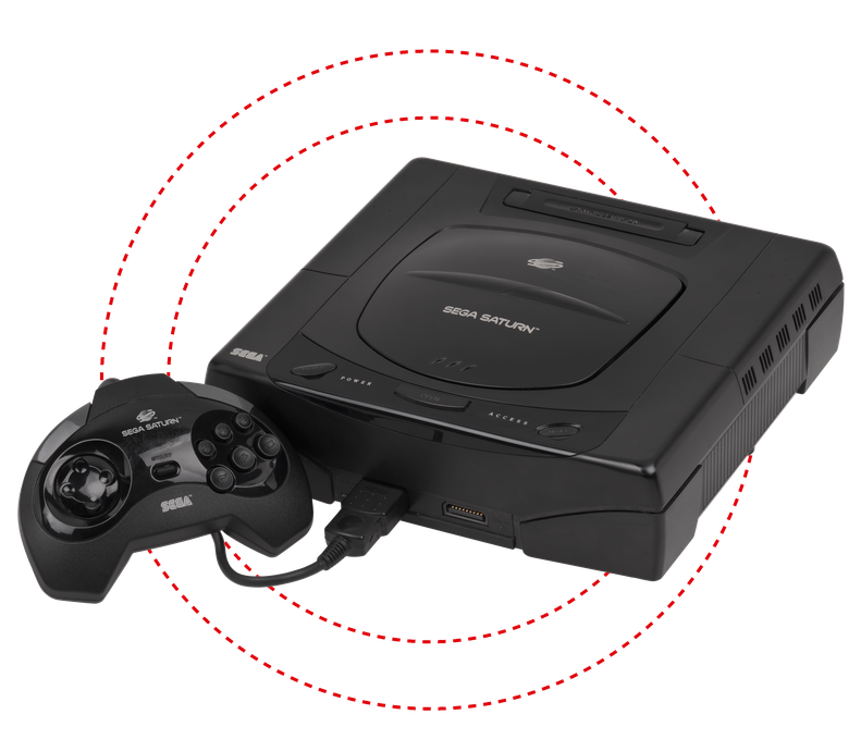Consola SEGA Saturn con mando