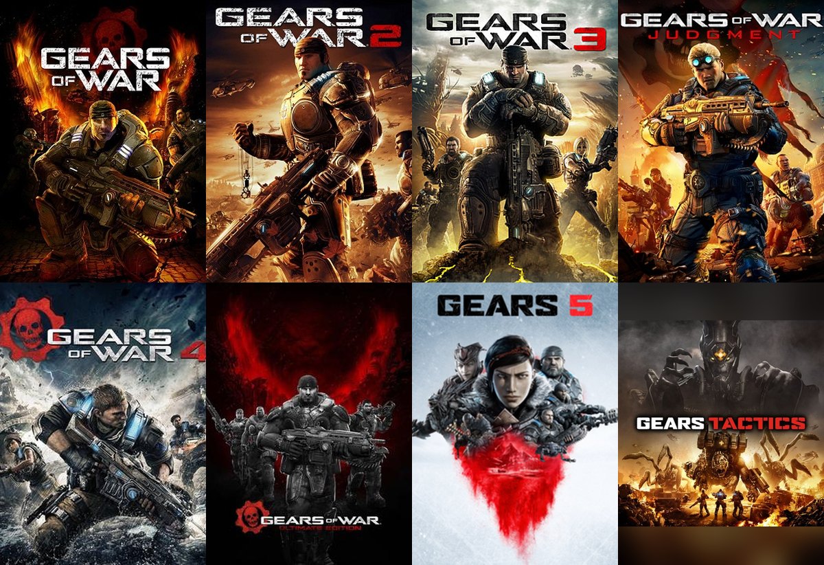 Colección de carátulas de videojuegos de Gears of War