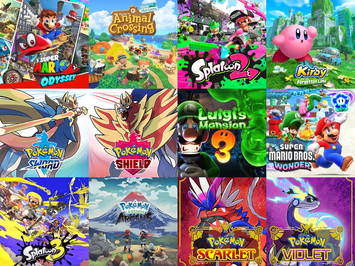 Carátulas de videojuegos de Nintendo Switch