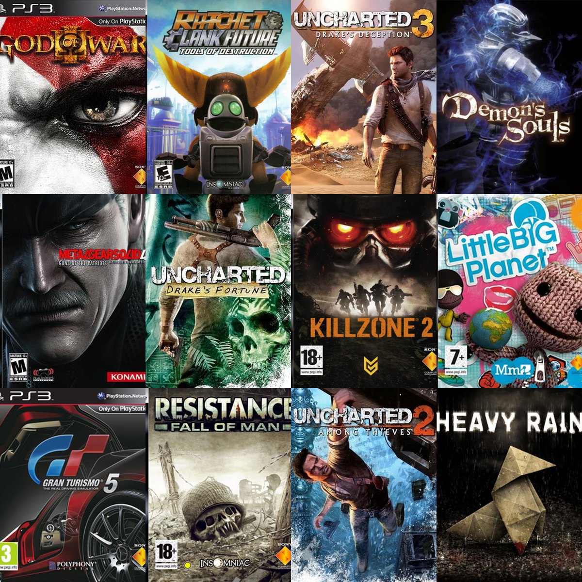 Carátulas de videojuegos de PlayStation 3
