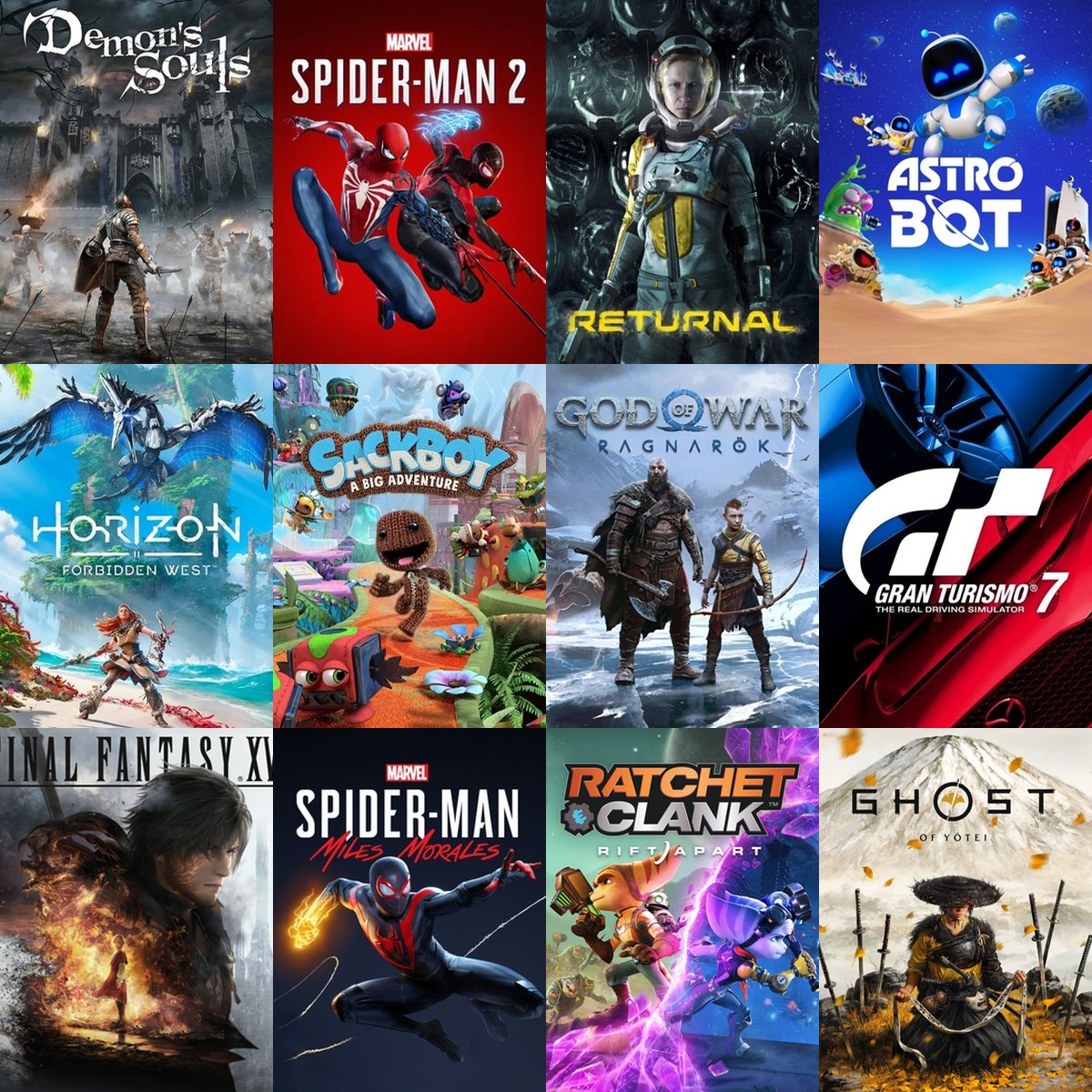 Carátulas de videojuegos de PlayStation 5