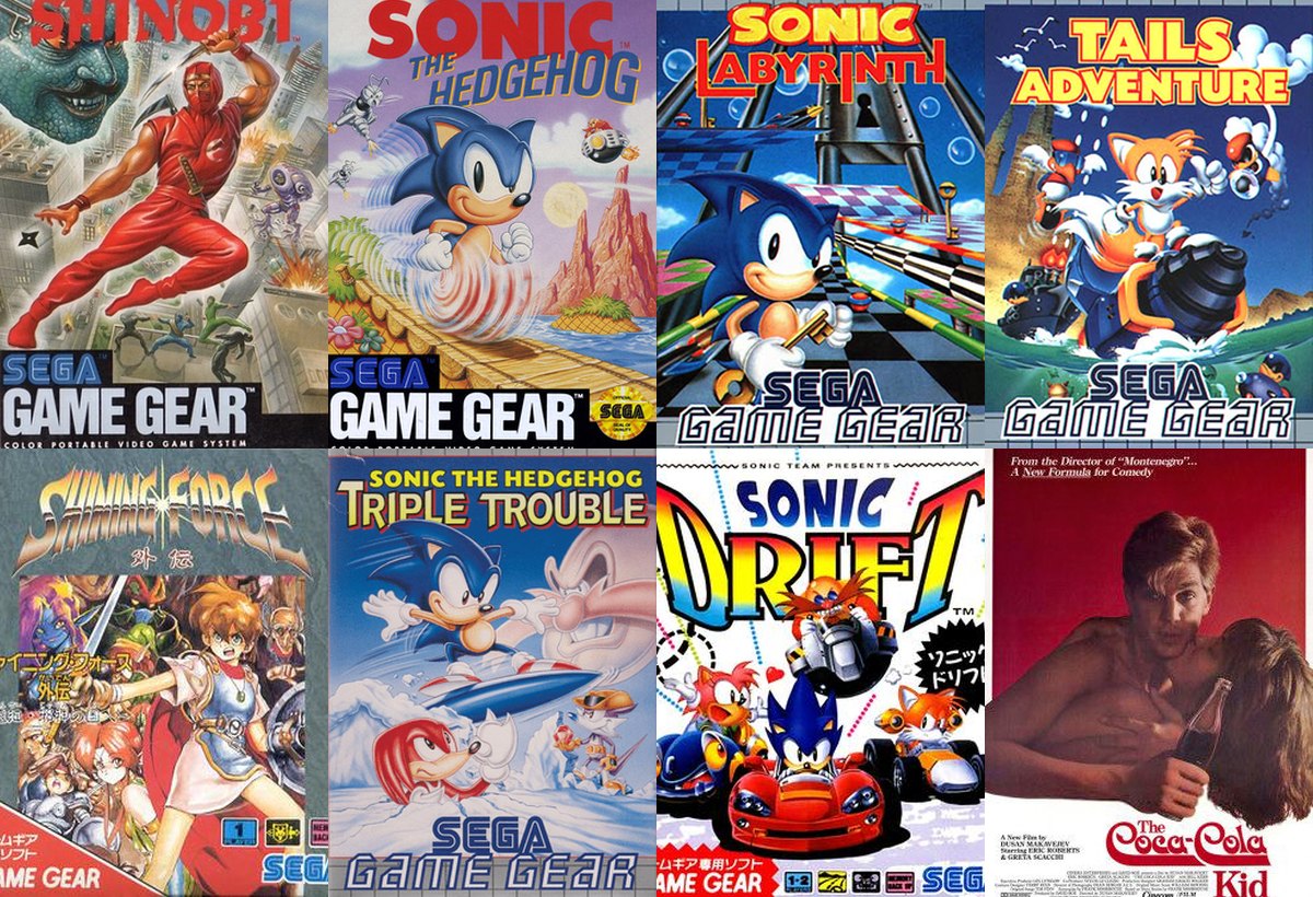 Carátulas de videojuegos de SEGA Game Gear