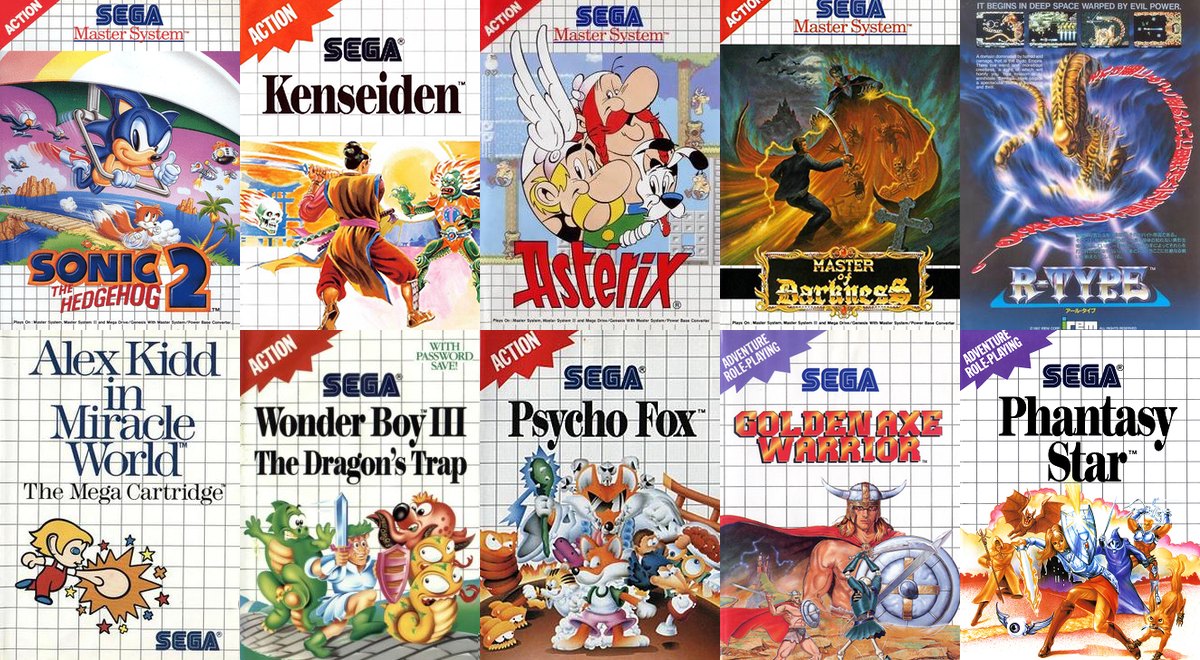 Carátulas de videojuegos de SEGA Master System