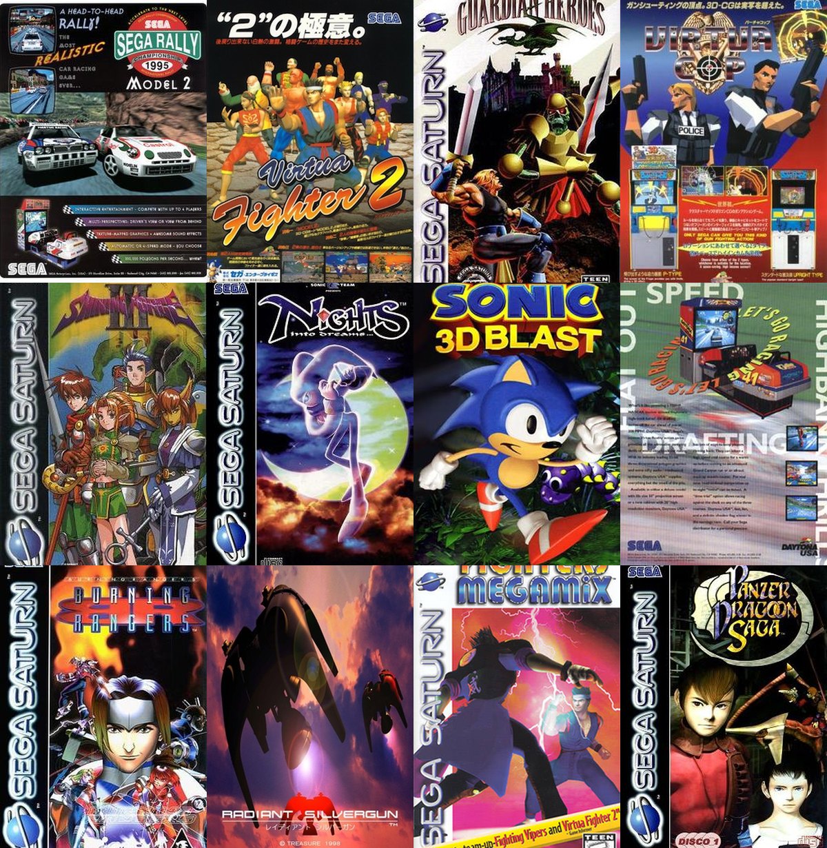 Carátulas de videojuegos de SEGA Saturn