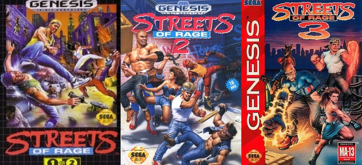 Colección de carátulas de videojuegos de Streets of Rage