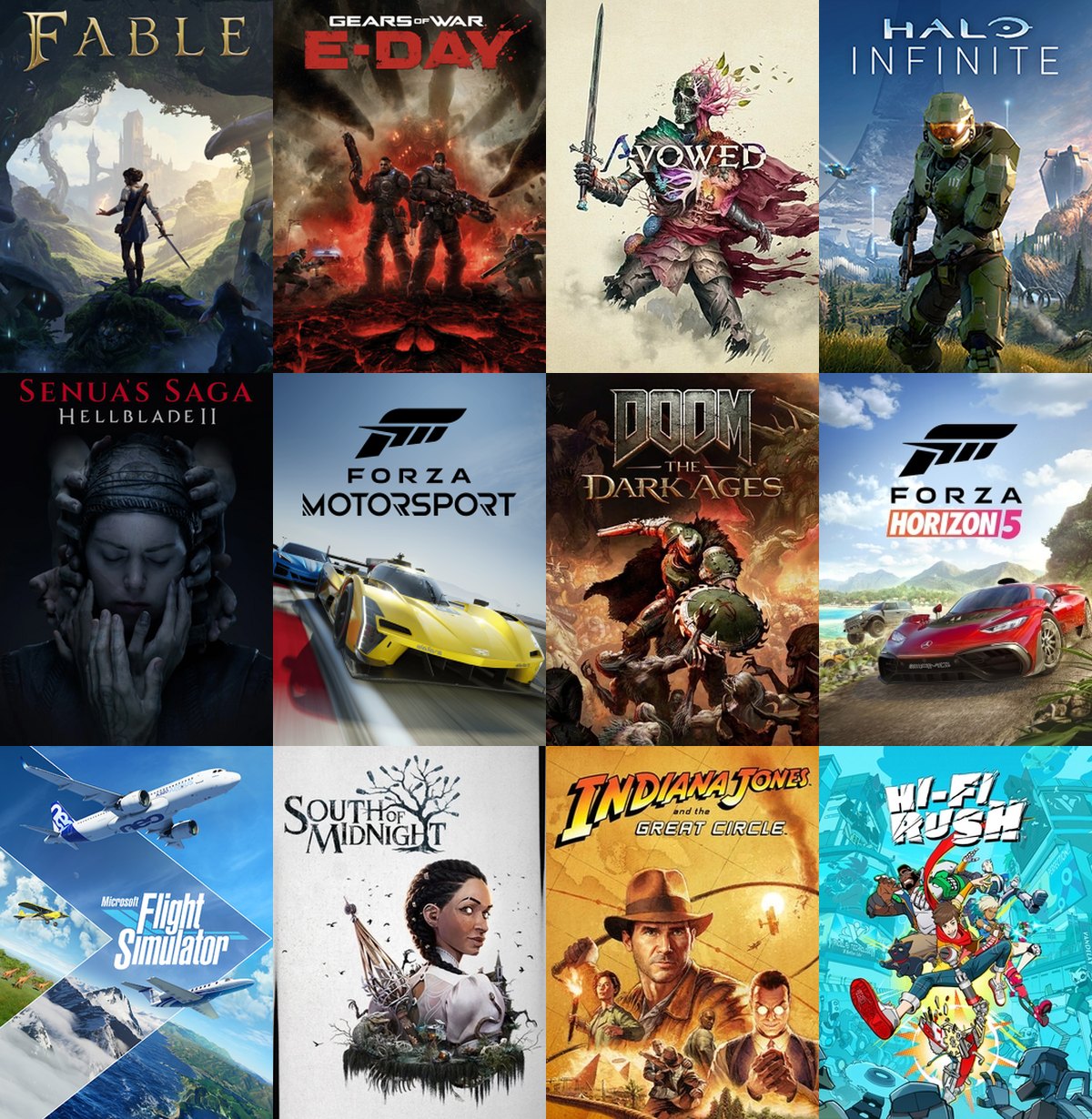Carátulas de videojuegos de Xbox Series X y S